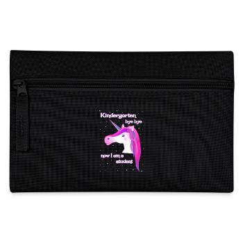 unicorn pink unicorn kindergarten student - Federtasche - Schwarz - Vorne