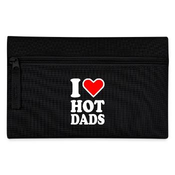 I love hot dads - Pencil Case - black - Front