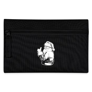 Lustige Weihnachten Weihnachtsmann Daumen hoch Weihnachtsgeschenk - Federtasche - Schwarz - Vorne