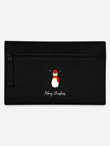 Frohe Weihnachten Pinguin Weihnachten - Federtasche - Schwarz