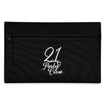 21 Party Crew 21st Birthday Party 21 Years Old - Pencil Case - black - Front
