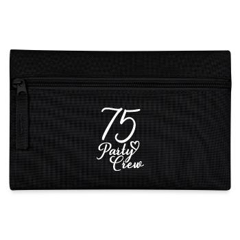 75 Party Crew 75. Geburtstag 75 Jahre alt - Federtasche - Schwarz - Vorne