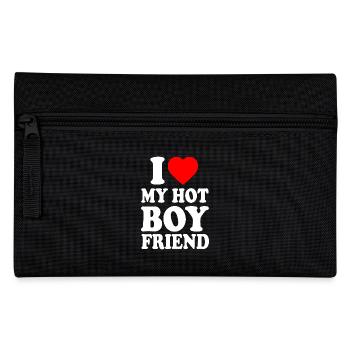 i love my hot boyfriend - Pencil Case - black - Front