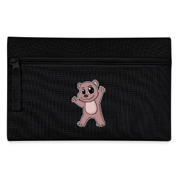 Bär Braunbär Braun - Federtasche - Schwarz - Vorne