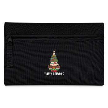 Bücher Weihnachtsbaum, Merry Bookmas - Federtasche - Schwarz - Vorne