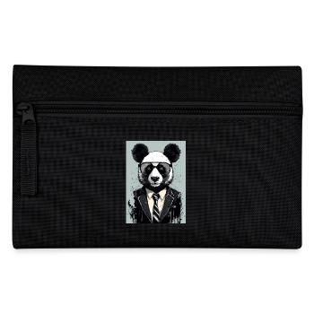 Panda giant panda tuxedo suit - Pencil Case - black - Front