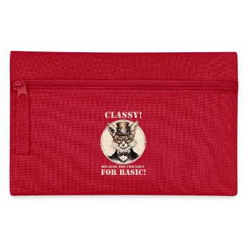 Steampunk Fuchs - Federtasche - Rot - Vorne