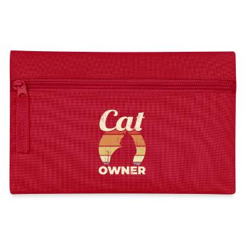 Cat Owner Vintage Look - Pencil Case - red - Front