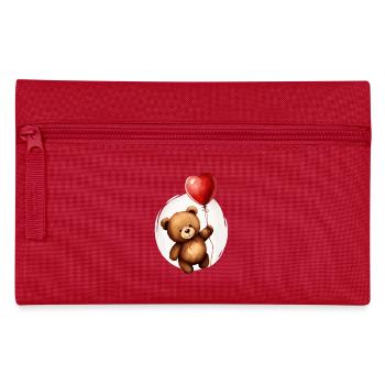 Bär mit Ballon - Federtasche - Rot - Vorne