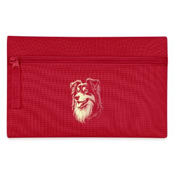 Australian Shepherd Traits 2 Gradient - Pencil Case - red - Front