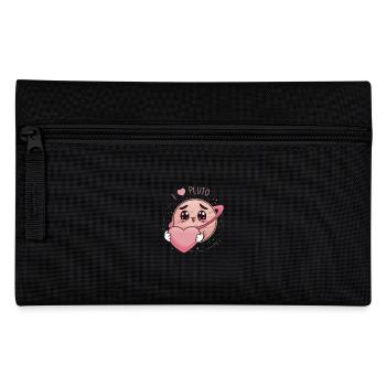Loving Pluto Heart in Space Look - Pencil Case - black - Front