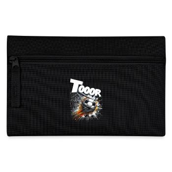 Tooor Fussballtrikot Deutschland Fan Flagge - Federtasche - Schwarz - Vorne