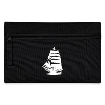 Vieux voilier à voiles déployées - Trousse - noir - Devant