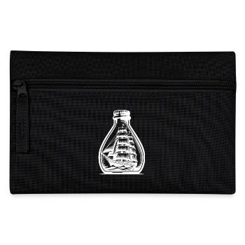 Classic Swell Sailing Ship Bottle Ship - Pencil Case - black - Front