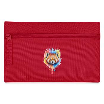 Éclaboussure aquarelle de panda rouge - Trousse - rouge - Devant