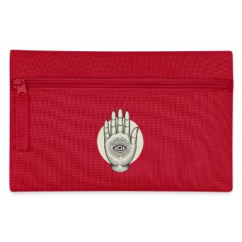 oeil dans la main illustration mystique - Trousse - rouge - Devant