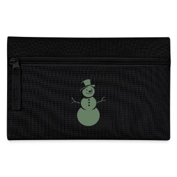 Minimalist silhouette of a snowman - Pencil Case - black - Front