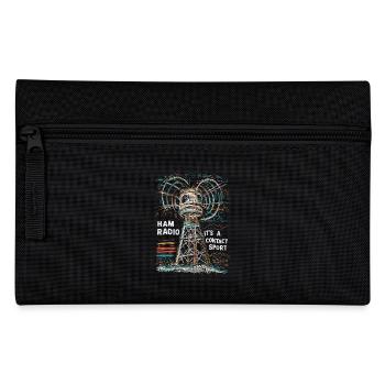 Ham Radio – Contact is everything! - Pencil Case - black - Front