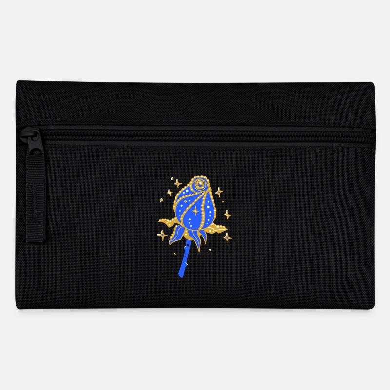 Rose dorée avec paillettes - Trousse - noir