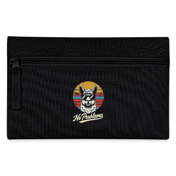 Kein Problama, lustiges Lama-Design - Federtasche - Schwarz - Vorne