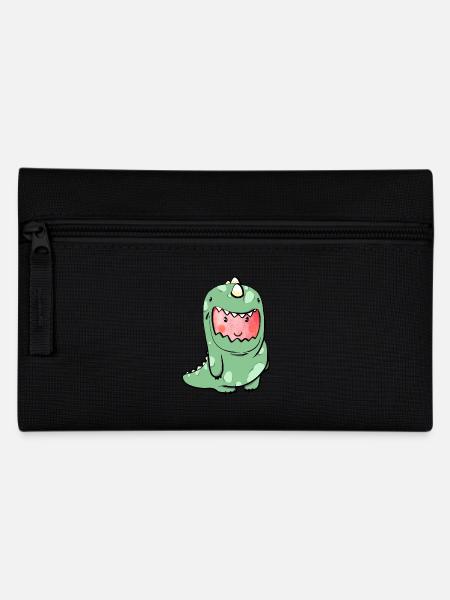 Halloweeen T-Shirt Dino - Erdbeere verkleidet - Federtasche - Schwarz