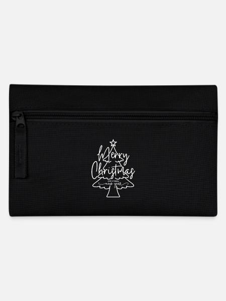 Merry Christmas and a Happy New Year - Federtasche - Schwarz
