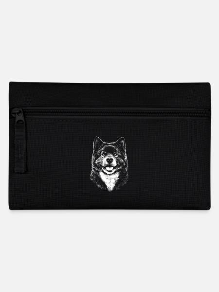Amerikanischer Akita Portrait Hunde Hund - Federtasche - Schwarz