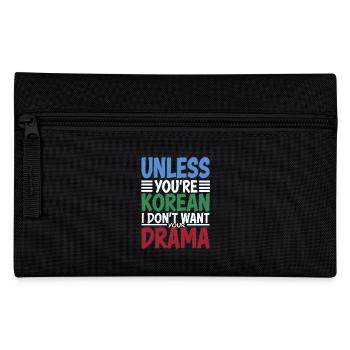 Drôle de dicton pour les fans de K-pop - Trousse - noir - Devant