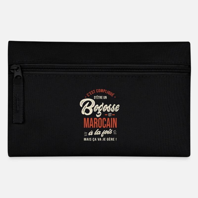 Marocain Bogosse Cadeau Humour Maroc - Trousse - noir
