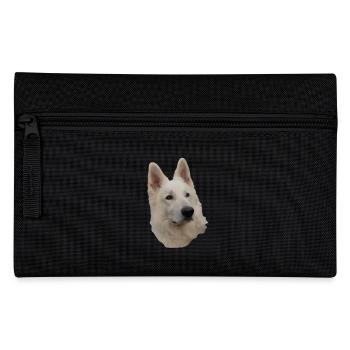 White Shepherd Head - Pencil Case - black - Front