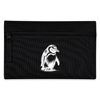 Schlauer kleiner Kinder Pinguin Tattoo Style - Federtasche - Schwarz - Vorne