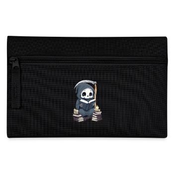 Grim Reaper Bookworm with Scythe - Pencil Case - black - Front