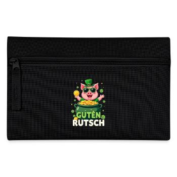 Réveillon du Nouvel An - Cochon chanceux Nouvel An - Trousse - noir - Devant