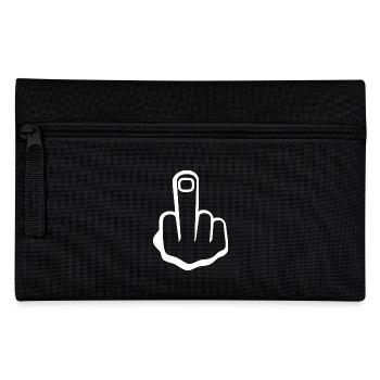 Middle finger - Pencil Case - black - Front