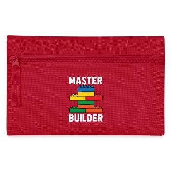 Brick Builder Brick Building Master Builder - Pencil Case - red - Front