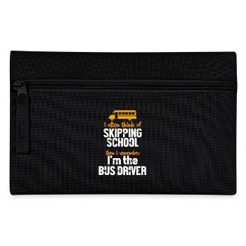 Schulbusfahrer Schulbus - Federtasche - Schwarz - Vorne