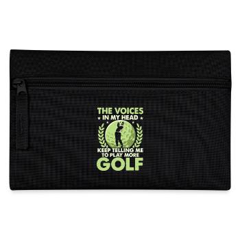 The Voices In My Head Keep Telling Me Golfer Golf - Pencil Case - black - Front