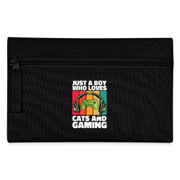 Gamer and Cats: Video Games and Feline Complicity - Pencil Case - black - Front