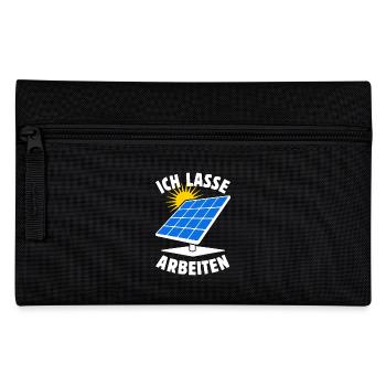 Ich lasse arbeiten - Photovoltaik - Solarenergie - Federtasche - Schwarz - Vorne