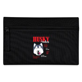Sibirischer Husky - Federtasche - Schwarz - Vorne