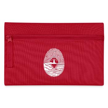 Sunset by the Sea Lighthouse Fingerprint - Pencil Case - red - Front