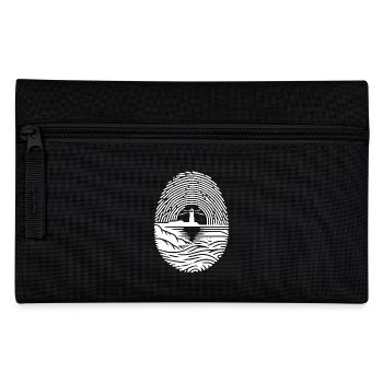 Sunset by the Sea Lighthouse Fingerprint - Pencil Case - black - Front