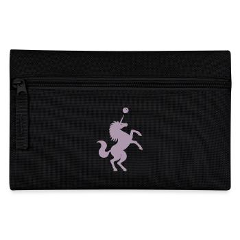 Unicorn Tennis Player Silhouette Minimalist - Pencil Case - black - Front