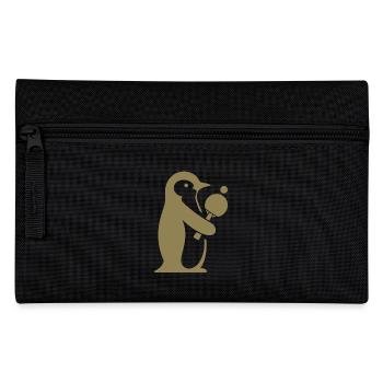 Penguin Table Tennis Table Tennis Player Silhouette - Pencil Case - black - Front