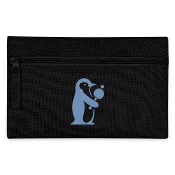 Penguin Table Tennis Table Tennis Player Silhouette - Pencil Case - black - Front