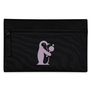 Penguin Table Tennis Table Tennis Player Silhouette - Pencil Case - black - Front