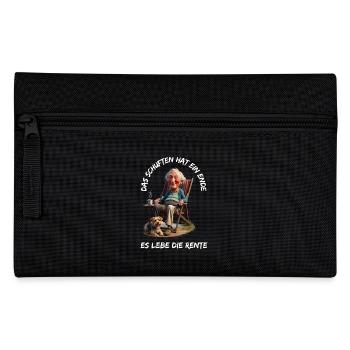 The toiling has come to an end - Long live the pension - Pencil Case - black - Front