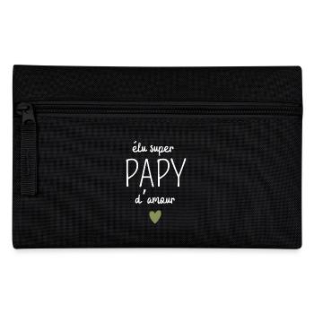 Elected super grandpa of love - Pencil Case - black - Front