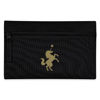 Unicorn Tennis Player Silhouette Minimalist - Pencil Case - black - Front
