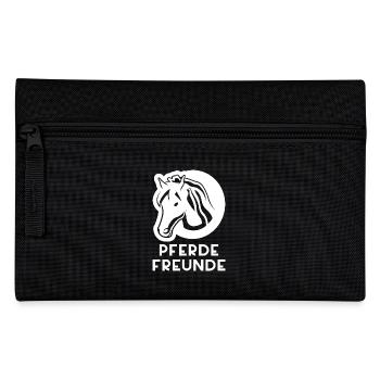 Pferdefreunde Geschenk Pferd Sport Hobby Dressur - Federtasche - Schwarz - Vorne